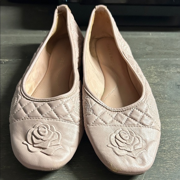 Taryn Rose Quilted Rose Flats in Soft Pink - Reese size 7B - Picture 1 of 5